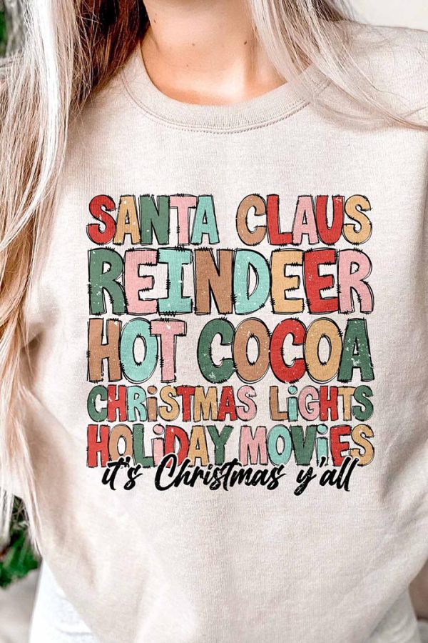 Toperth Santa Claus Retro Christmas Sweatshirt