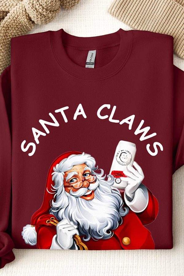 Toperth Christmas Santa Claws Sweatshirt