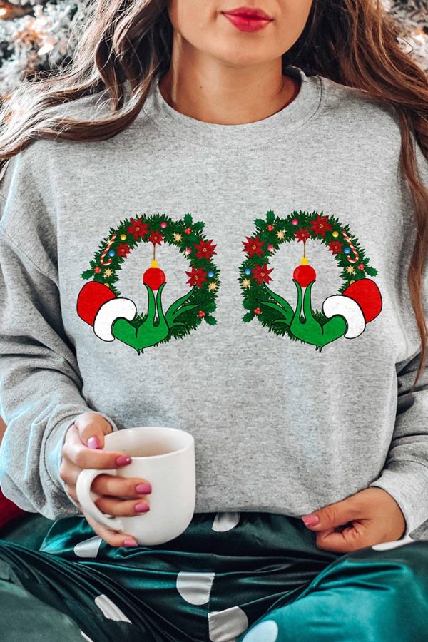 Toperth Christmas Wreath Sweatshirt