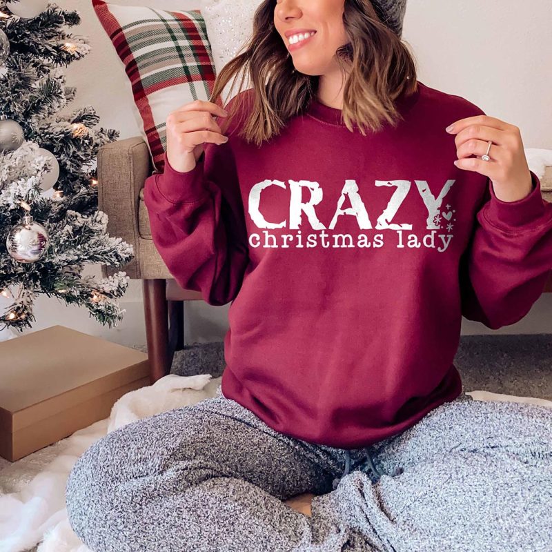 TH01224-20 Toperth Crazy Christmas Lady Sweatshirt – Toperth