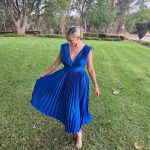 Toperth Deep V-Neck Back Tie Maxi Dress photo review