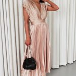Toperth Deep V-Neck Back Tie Maxi Dress photo review