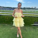 Toperth Yellow Strapless Tiered Ruffle Mini Dress photo review