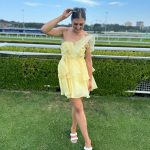 Toperth Yellow Strapless Tiered Ruffle Mini Dress photo review
