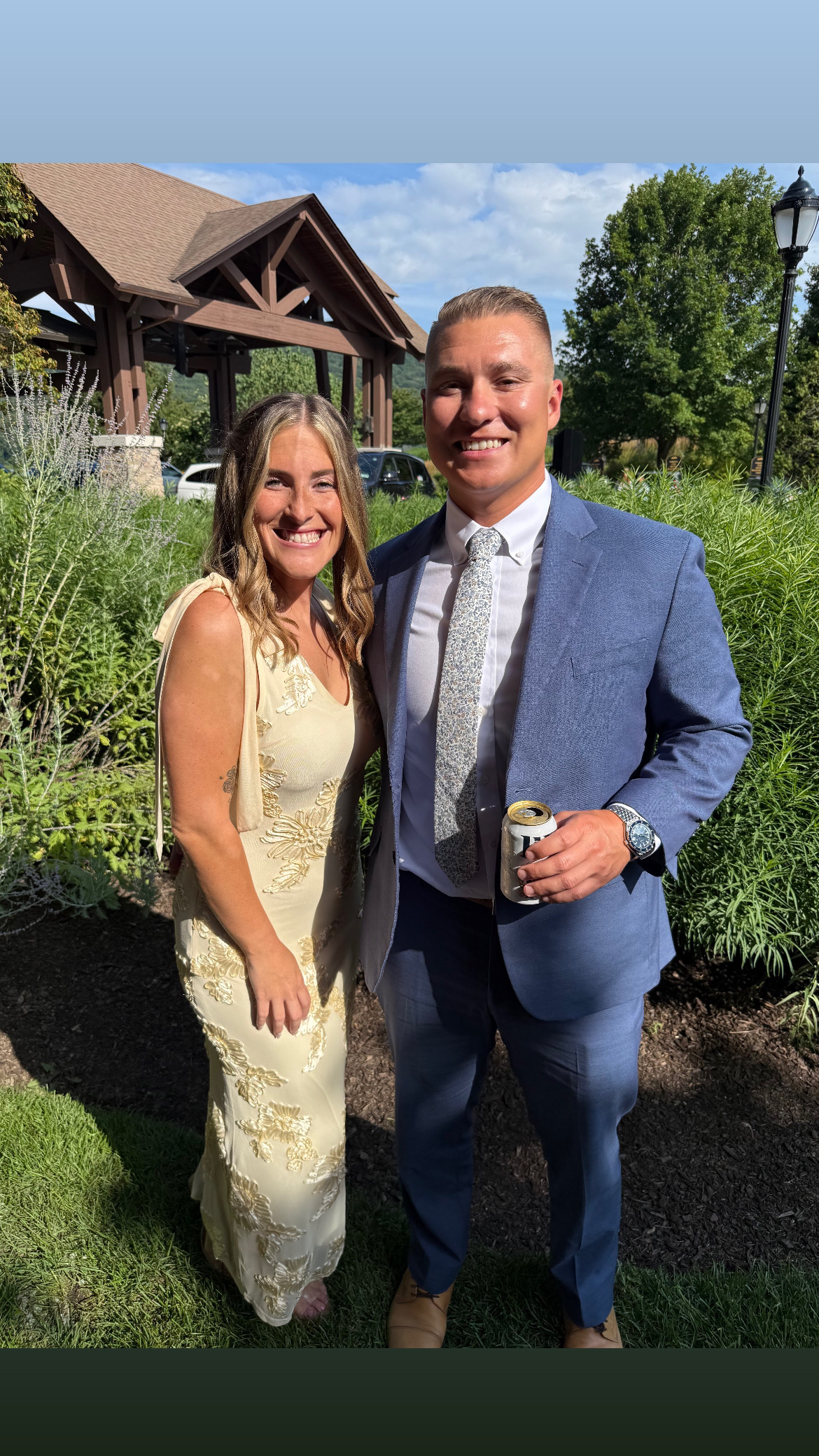 Toperth Yellow Embroidered Floral Tie Strap Maxi Dress photo review