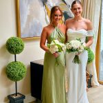 Toperth Olive Satin Halter Maxi Dress photo review