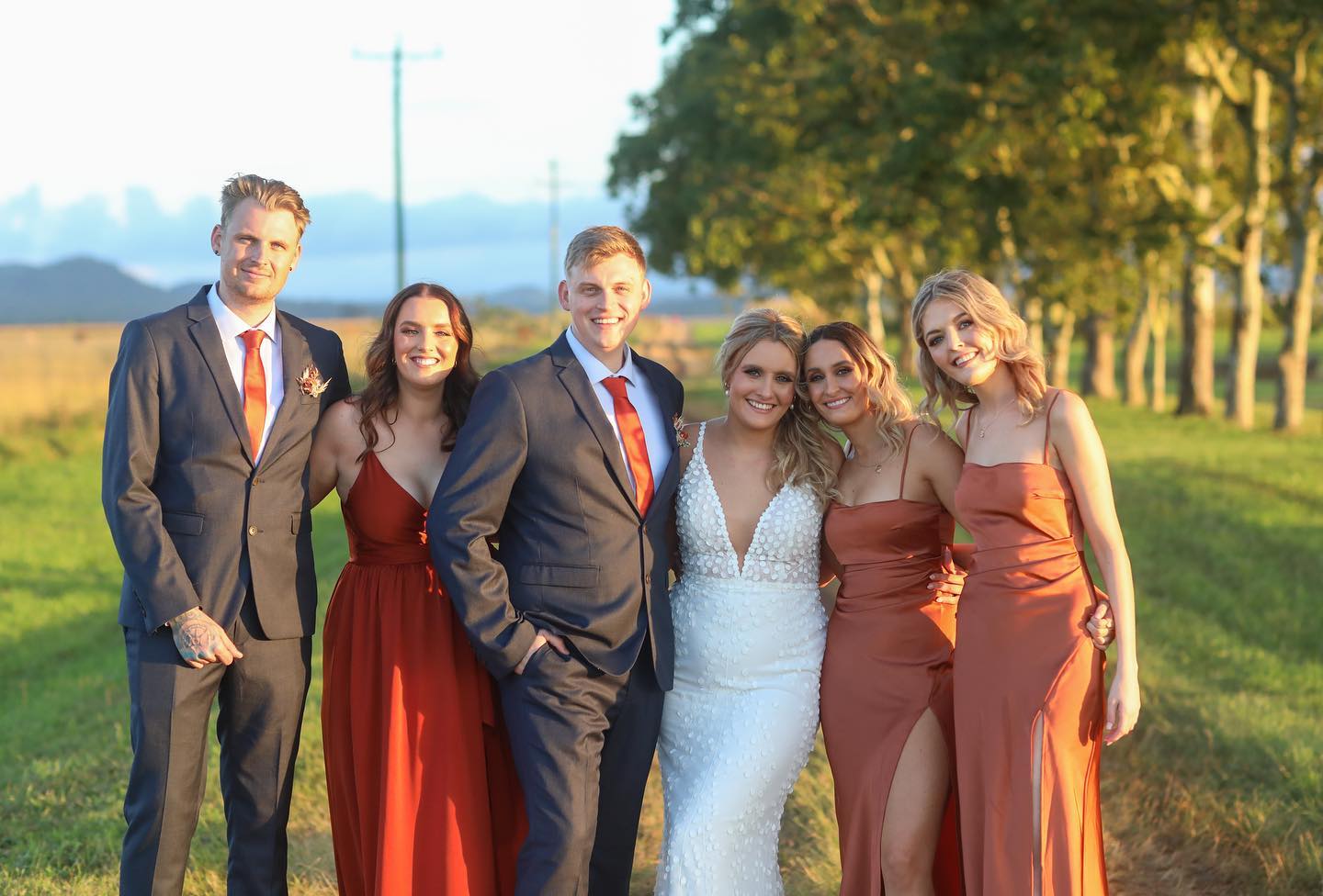 Toperth Copper Square Neckline Satin Pleated Maxi Dress photo review