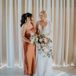 Toperth Copper Square Neckline Satin Pleated Maxi Dress photo review