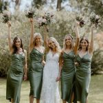 Toperth Olive Crossover Cowl Neck Ruched Midi Dress photo review