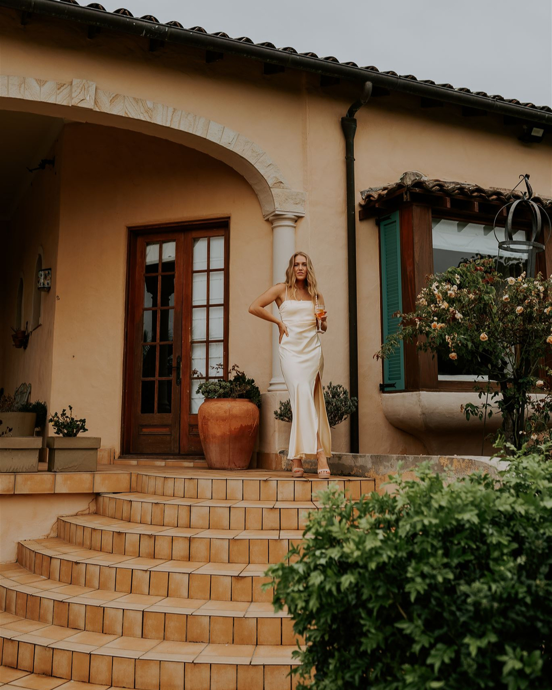 Toperth Yellow Square Neckline Satin Pleated Maxi Dress photo review