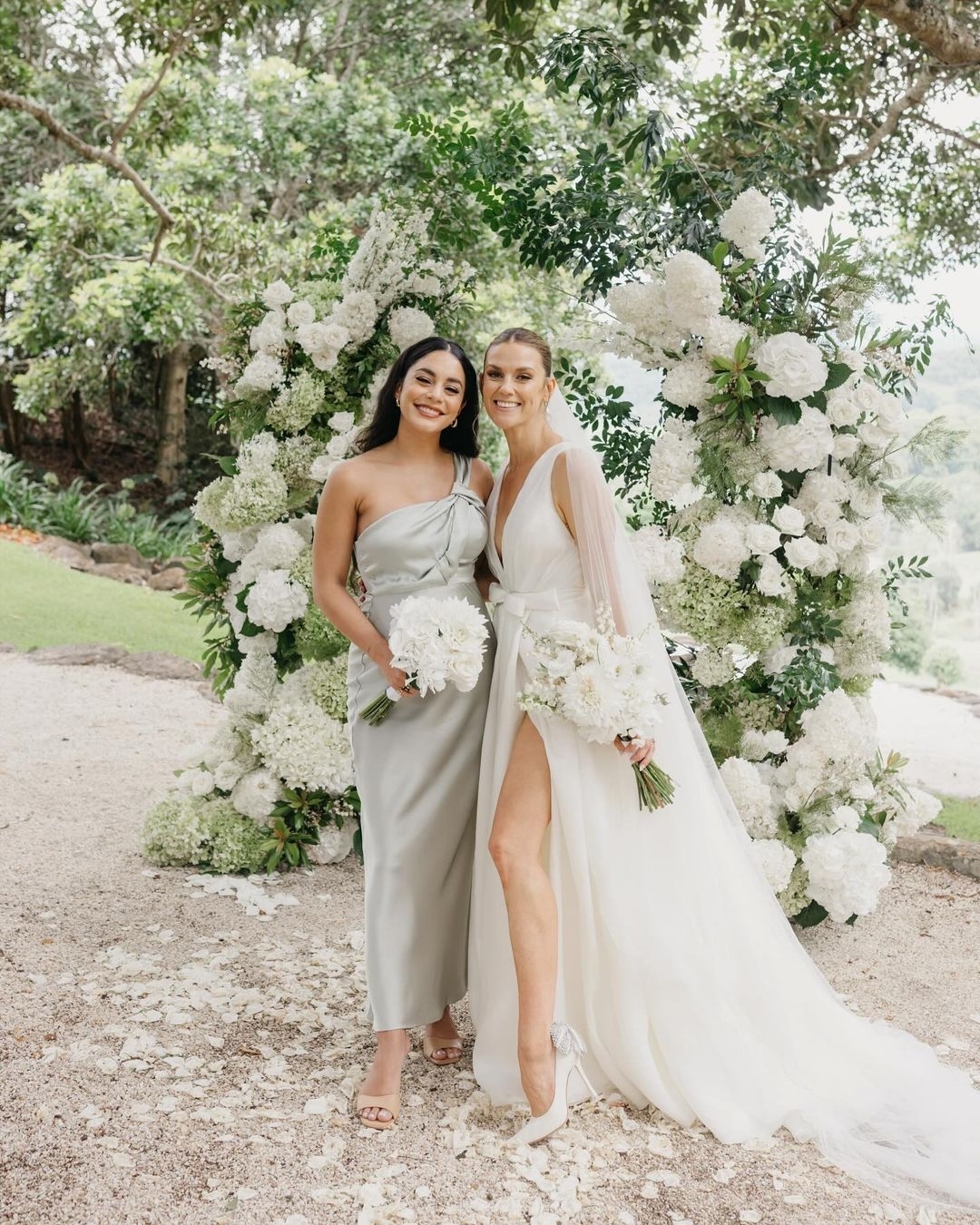 Toperth Olive One Shoulder Draped Maxi Dress photo review