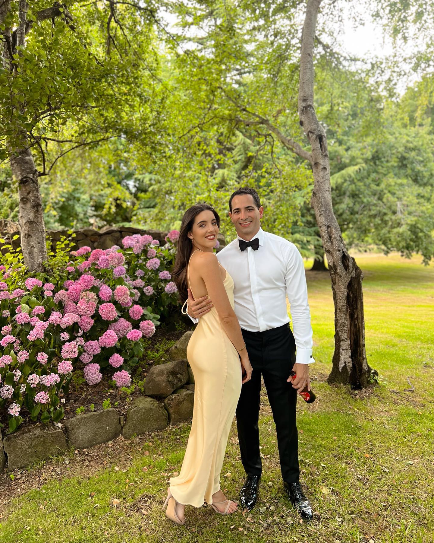 Toperth Yellow Satin Halter Tie-Back Maxi Dress photo review