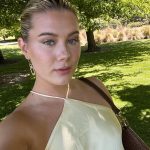 Toperth Yellow Satin Halter Tie-Back Maxi Dress photo review