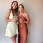 Toperth Copper Satin Halter Tie-Back Maxi Dress photo review