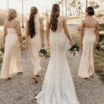 Toperth Champagne Square Neckline Satin Pleated Maxi Dress photo review