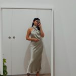 Toperth Olive High Neck Draped Maxi Dress photo review