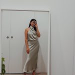 Toperth Olive High Neck Draped Maxi Dress photo review