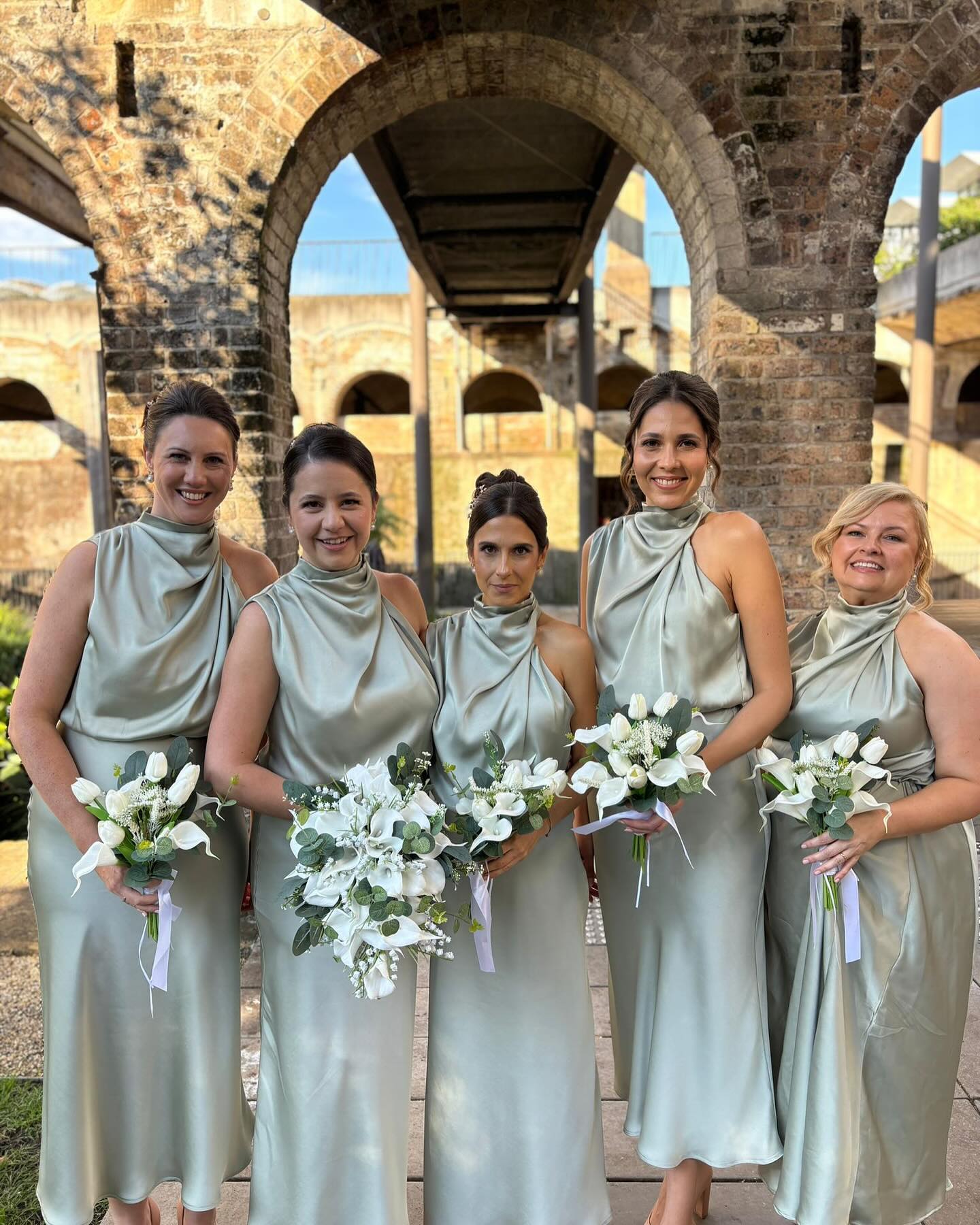 Click to view full screen Toperth Olive High Neck Draped Maxi Dress photo review