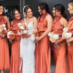 Toperth Copper High Neck Draped Maxi Dress photo review