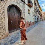 Toperth Copper High Neck Draped Maxi Dress photo review