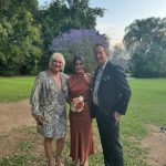 Toperth Copper High Neck Draped Maxi Dress photo review