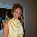 Toperth Yellow High Neck Draped Maxi Dress photo review