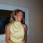 Toperth Yellow High Neck Draped Maxi Dress photo review