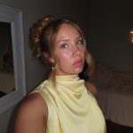 Toperth Yellow High Neck Draped Maxi Dress photo review