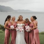 Toperth Rose Pink One Shoulder Draped Maxi Dress photo review