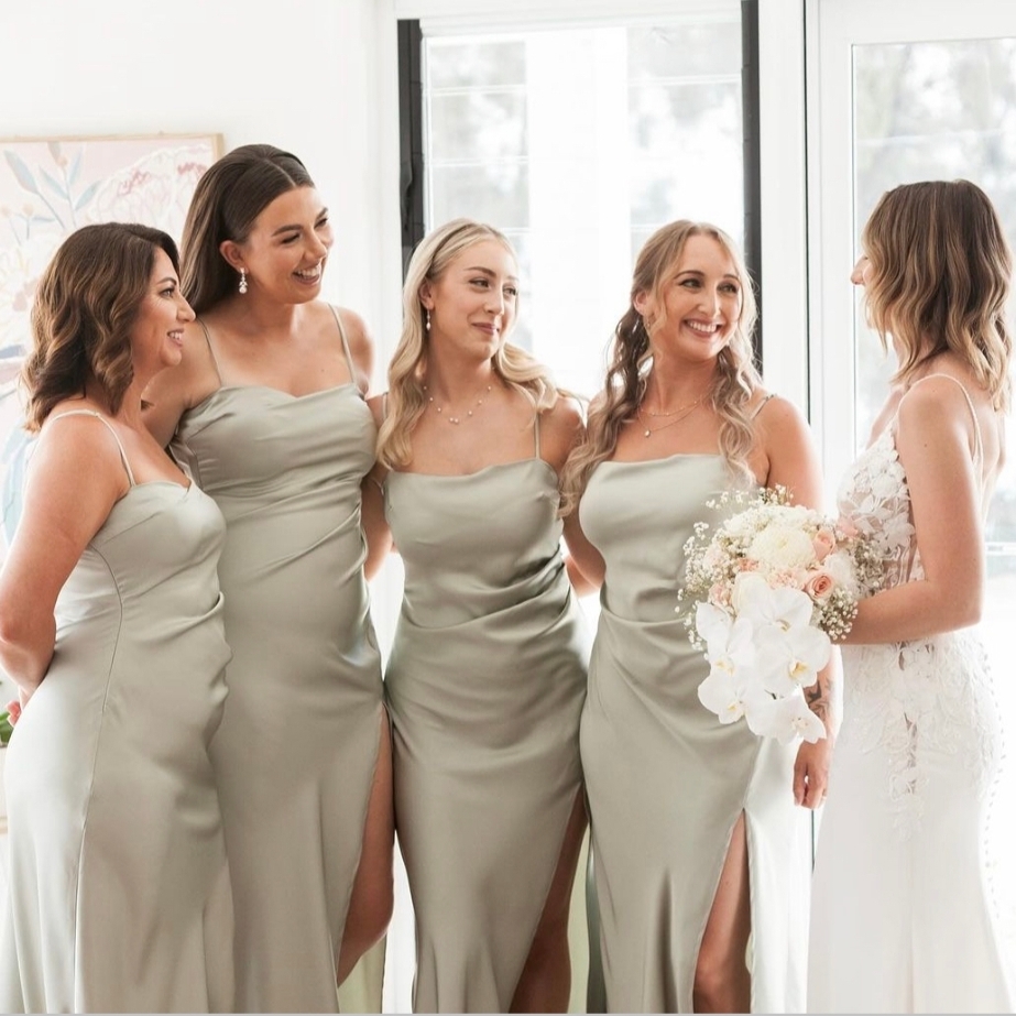 Click to view full screen Toperth Olive Square Neckline Satin Pleated Maxi Dress photo review