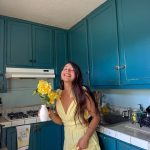 Toperth Yellow Ruffle Strap V-Neck Maxi Dress photo review