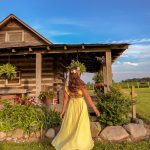 Toperth Yellow Ruffle Strap V-Neck Maxi Dress photo review