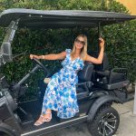 Toperth Blue Floral Print Ruffle Strap V-Neck Maxi Dress photo review