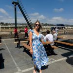 Toperth Blue Floral Print Ruffle Strap V-Neck Maxi Dress photo review