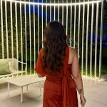 Toperth Rust Convertible Tulle Shawl Maxi Dress photo review