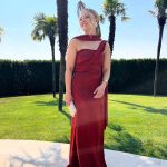 Toperth Rust Convertible Tulle Shawl Maxi Dress photo review