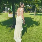 Toperth Yellow Cascading Ruffle Open Back Maxi Dress photo review