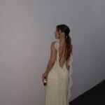 Toperth Yellow Cascading Ruffle Open Back Maxi Dress photo review