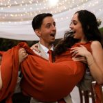 Toperth Rust Cascading Ruffle Open Back Maxi Dress photo review