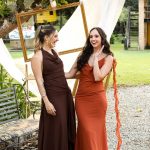 Toperth Rust Cascading Ruffle Open Back Maxi Dress photo review