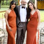 Toperth Rust Cascading Ruffle Open Back Maxi Dress photo review