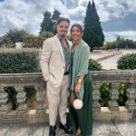 Toperth Olive Cascading Drape High Slit Satin Maxi Dress photo review