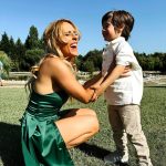 Toperth Emerald Cascading Drape High Slit Satin Maxi Dress photo review